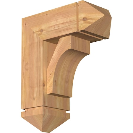 Westlake Arts And Crafts Smooth Bracket W/ Offset Brace, Western Red Cedar, 7 1/2W X 18D X 22H